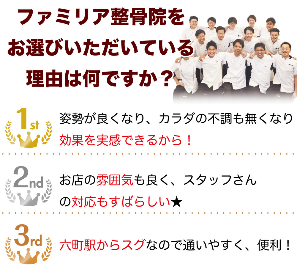 ファミリア整骨院が人気の理由